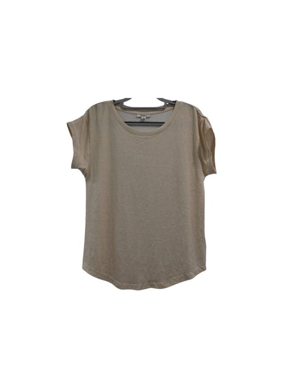 Roudelain Short Sleeve Knit Sleep T-Shirt Sz S Oatmeal Neutral Loungewear Casual